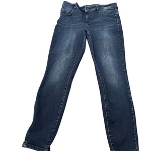 Maurices Blue Skinny Jeans with Natural Wear Patterns